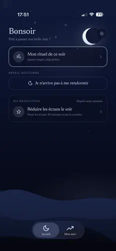Aperçu de l’application MindOff